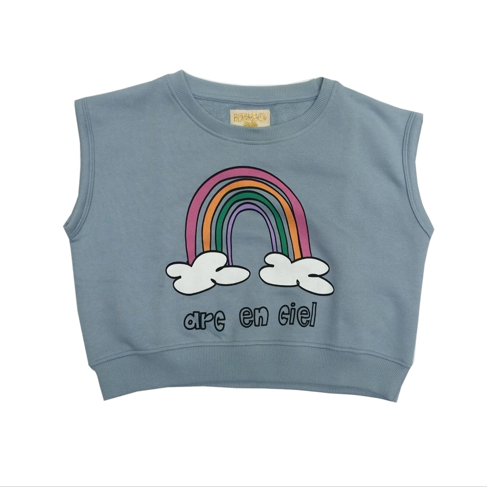 Hugo Loves Tiki | Blue Rainbow Sweater